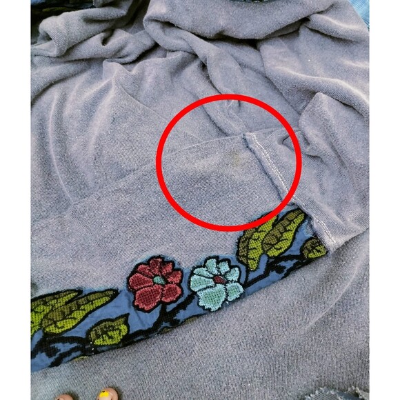 Free People We The Free Floral Embroidered Tunic Top Long Sleeve Cotton S 258476 - Picture 6 of 6